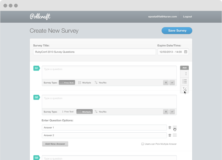 Pollcraft — Web App UI/UX Design