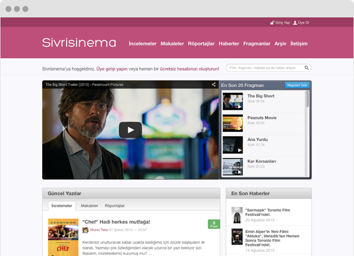 Sivrisinema — Website UI/UX Design